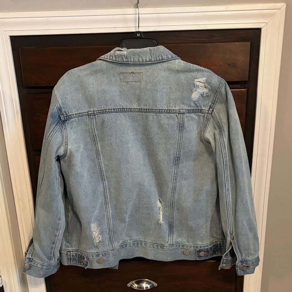 Time & Tru Oversized Blue Denim Jacket - Picture 6 of 10